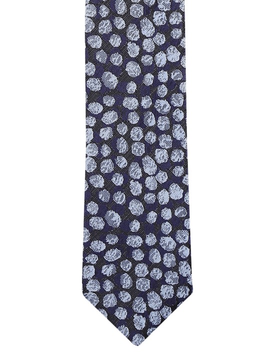 Blue Printed Broad Tie