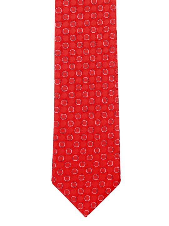 Red Printed Broad Tie