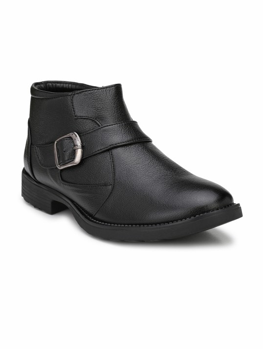 Men Black Monk Shoes 6