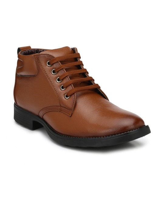 Men Tan Derby Shoes 6