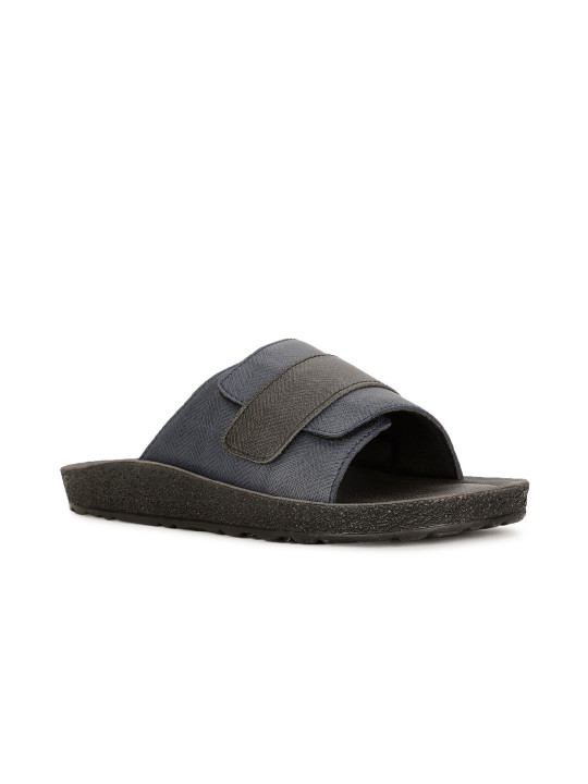 Bata Men Textured Comfort Sandals With Velcro Closure
