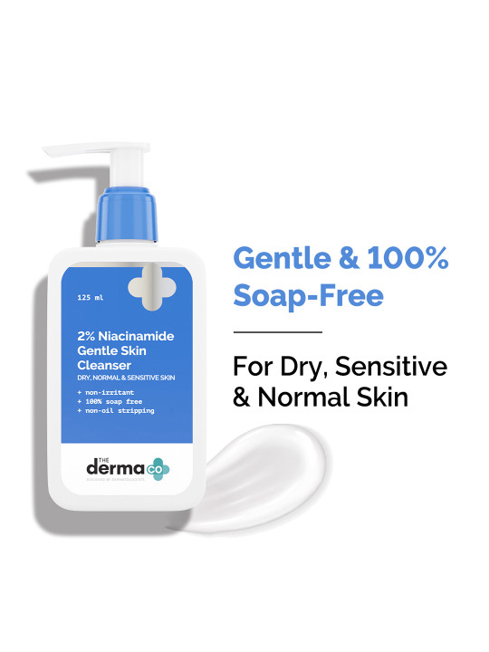 The Derma co. 2% Niacinamide Gentle Skin Cleanser for Sensitive, Dry, Normal Skin -125 ml