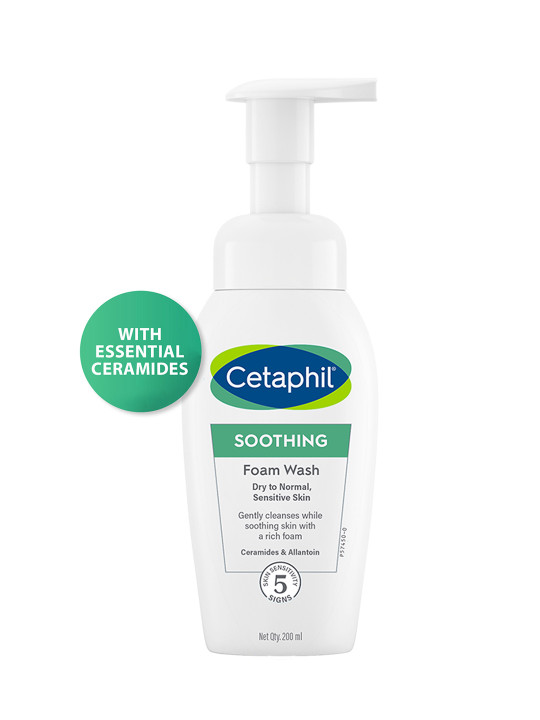Cetaphil Soothing Face Wash Foaming Cleanser with Triple Ceramides - 200 ml