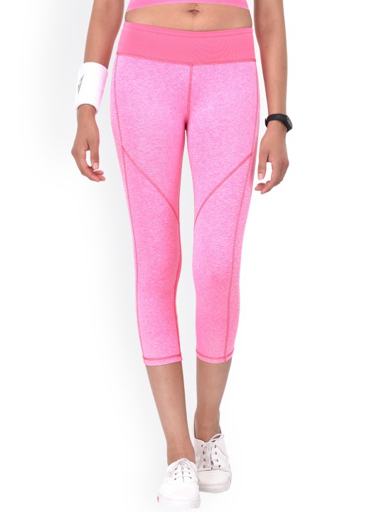 Women Pink Solid Skinny Fit Capris 24