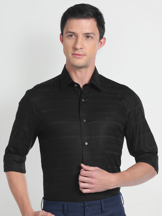 Arrow Horizontal Stripes Pure Cotton Formal Shirt