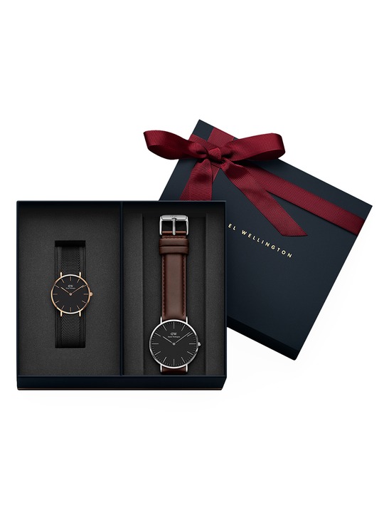 Unisex Black Watch Gift Set DW00500106