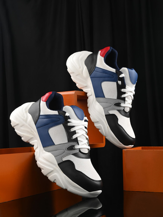 Roadster The Lifestyle Co. Men Colourblocked Lightweight Comfort Insole Sneakers