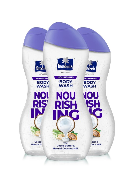 Parachute Set of 3 Nourishing Body Wash with Cocoa Butter – 250 ml Each