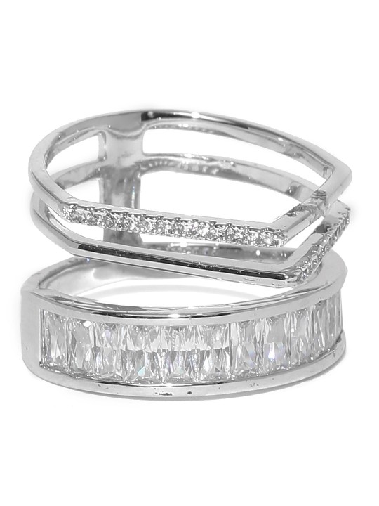 Women Silver-Toned Embellished Ring