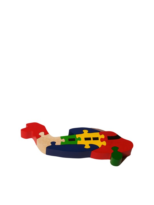 Kids Set Of One Wooden Aeroplane Jigsaw