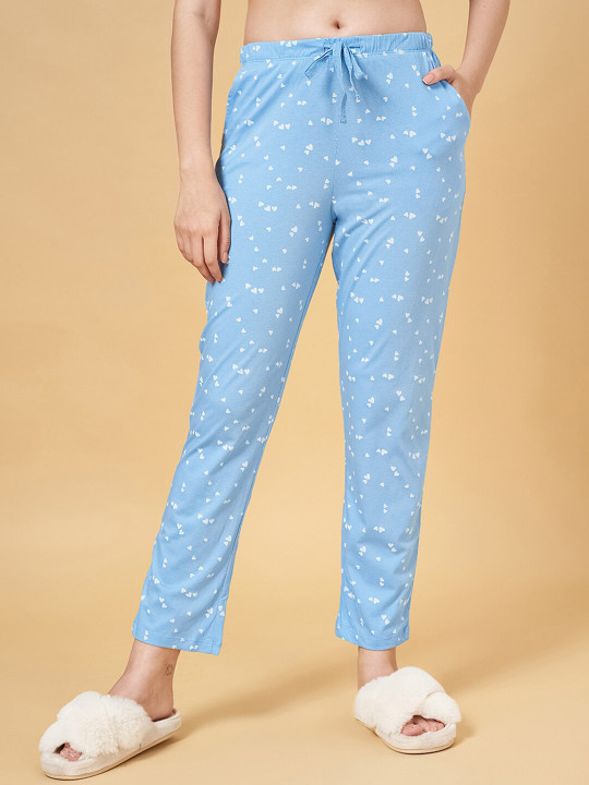 Dreamz by Pantaloons Women Conversational Printed Mid-Rise Cotton Lounge Pant