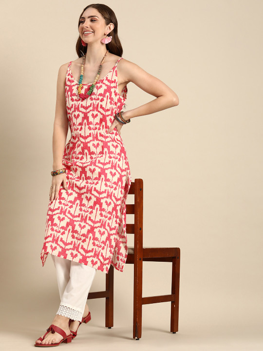 Sangria X fwd Abstract Printed Pure Cotton Kurta