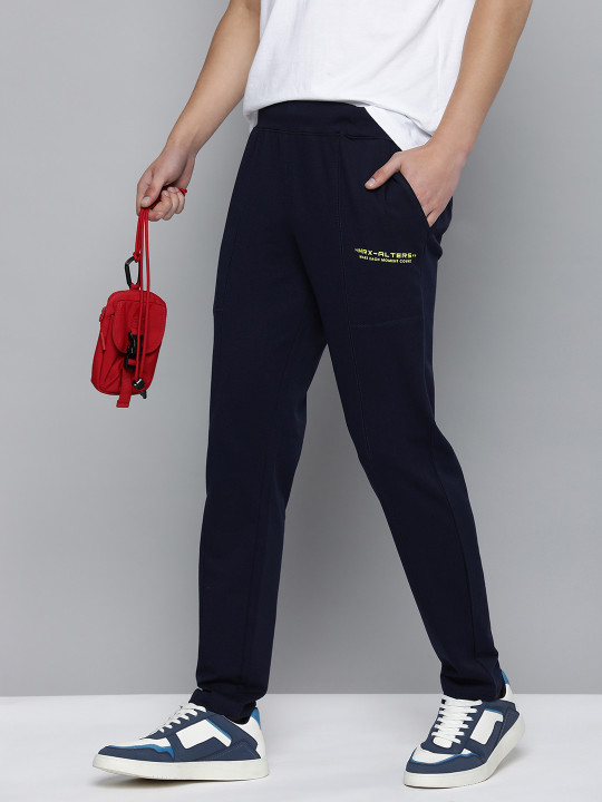 HRX by Hrithik Roshan Men Typography Printed Cotton Track Pants
