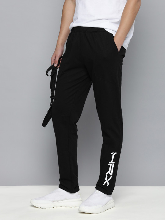 HRX by Hrithik Roshan Men Brand Logo Printed Cotton Track Pants