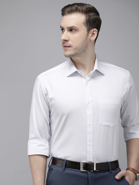 Park Avenue Pure Cotton Slim Fit Striped Formal Shirt