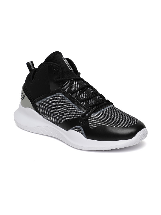 Men Black And Grey San Antonio Spurs Mid Top Sneakers | Desertcart Fiji