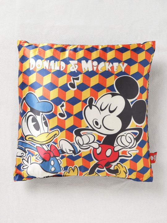 Boys Multicoloured Mickey & Donald Print Cushion
