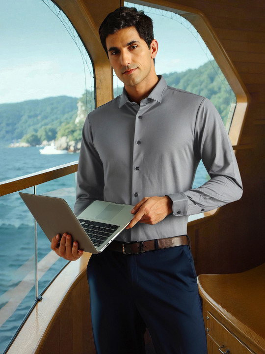 Louis Philippe Slim Fit Pure Cotton Formal Shirt