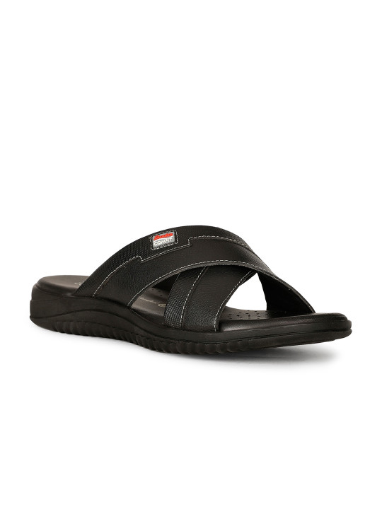 Bata comfit Men Cross Strap Comfort Sandals