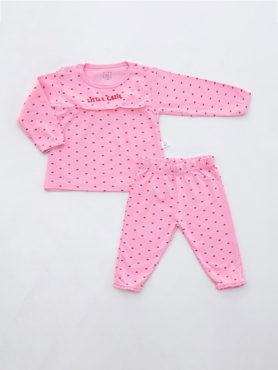 Dear Little Girls Printed Top with Leggings