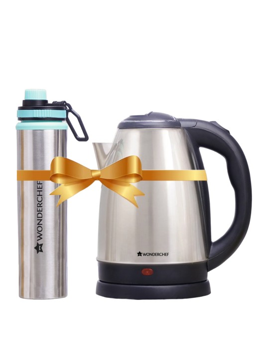 Wonderchef Electric Kettle With Stainless Steel Water Bottle – 1.8 L