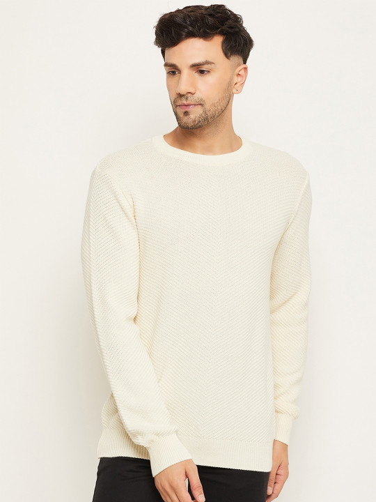 Club York Ribbed Round Neck Cotton Pullover