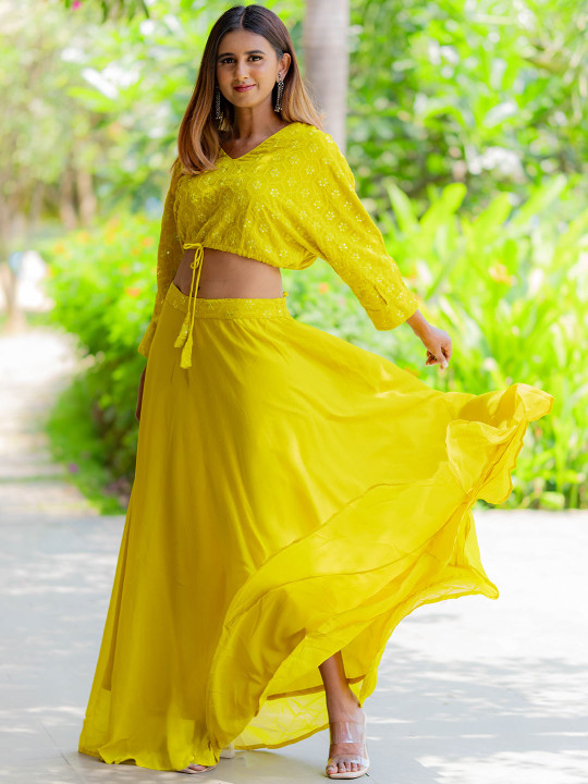 Gerua By Libas Embroidered Sequinned Ready to Wear Lehenga & Choli