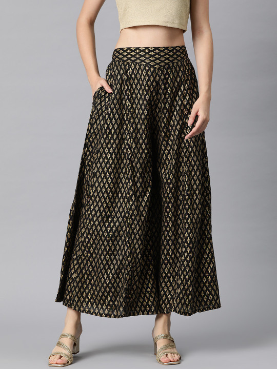 Readiprint Women Ethnic Motifs Printed Flared Ethnic Palazzos