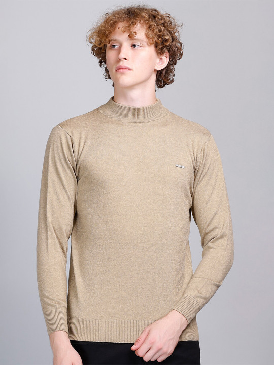 GODFREY High Neck Long Sleeves Wool Pullover