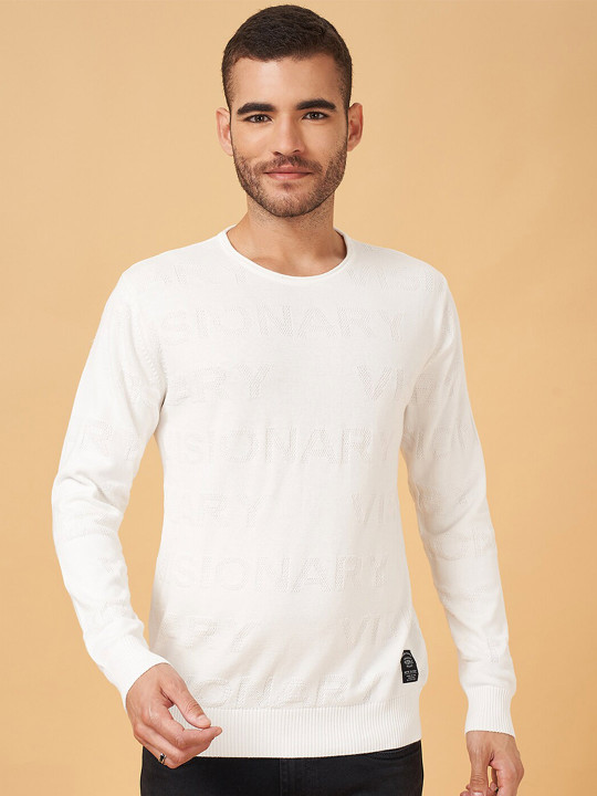 People Round Neck Cotton Pullover