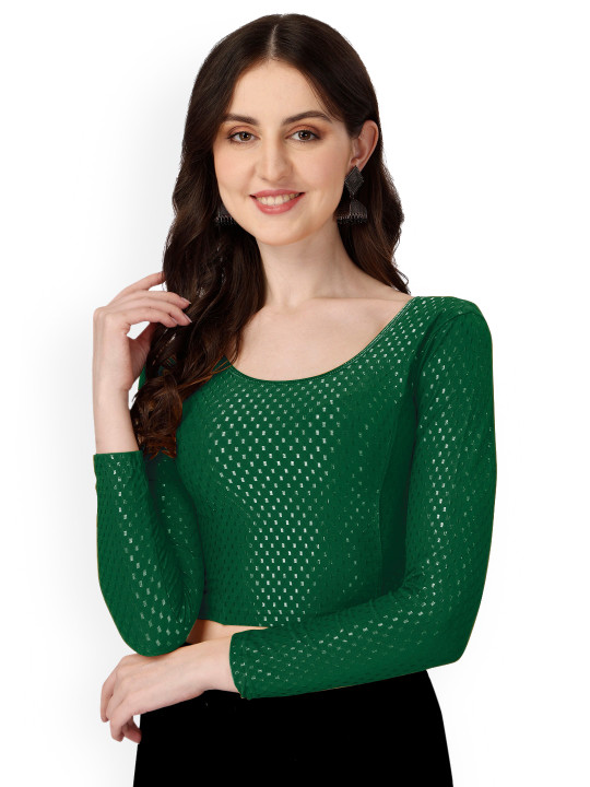 SCUBE DESIGNS Woven Design Cotton Saree Blouse