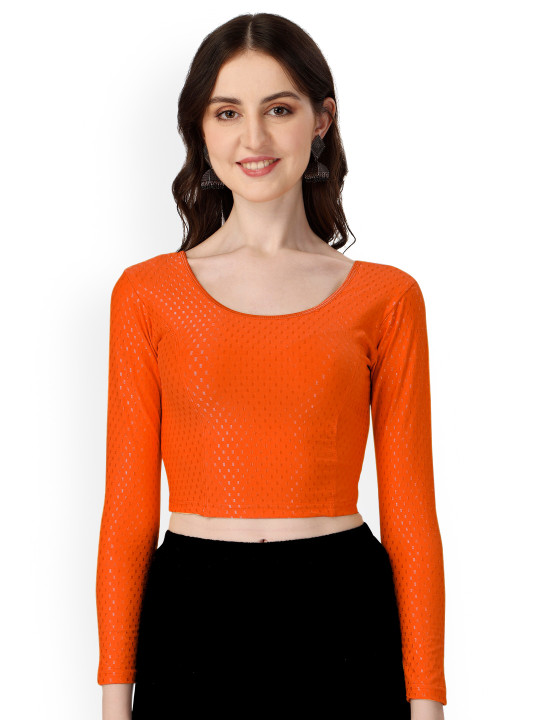 SCUBE DESIGNS Woven Design Cotton Saree Blouse