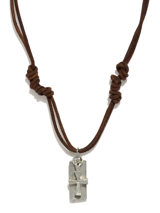Buy Men Black String necklace With 