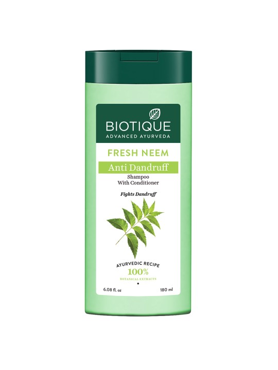 Biotique Fresh Neem Anti-Dandruff Shampoo & Conditioner with Bhringraj – 180ml