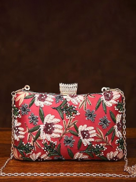 Jalwa Art Embroidered Box Clutch