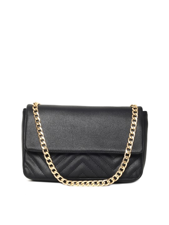 Black Textured Clutch