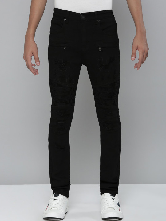 WAIMEA Boys Brown Hollywood Skinny Fit Mildly Distressed Stretchable Jeans