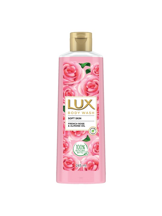 Lux Soft Skin Body Wash With French Rose & Almond Oil For Glowing Skin – 245ml