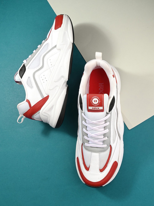 HRX by Hrithik Roshan Men White Colourblocked Lightweight Sneakers