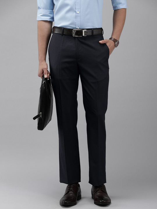 Park Avenue Men Solid Formal Trousers