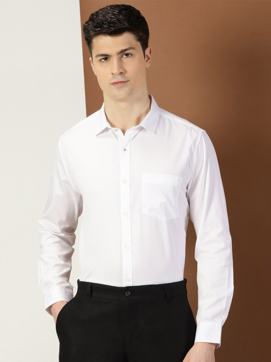 INVICTUS Original Slim Fit Self Design Pure Cotton Formal Shirt