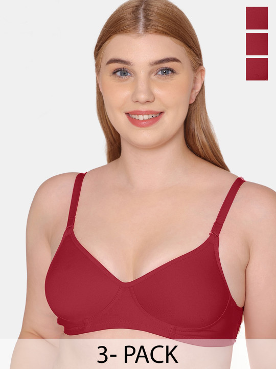 Tweens Pack of 3 Medium Padded Full Coverage Tshirt Bra