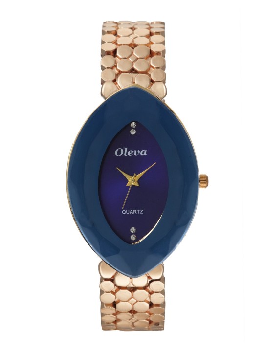 Women Blue & Gold-Toned Analogue Watch
