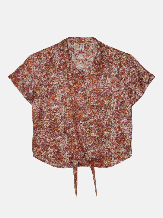 KiddoPanti Girls Floral Print Extended Sleeves Top
