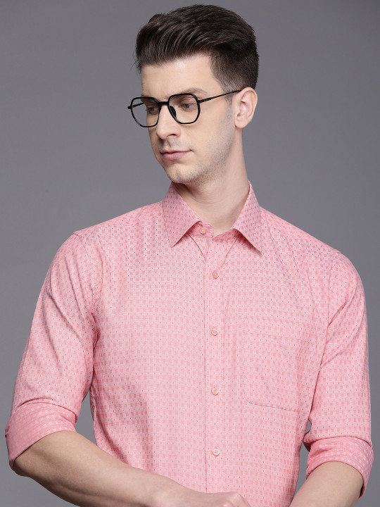 Raymond Textured Slim Fit Pure Cotton Formal Shirt