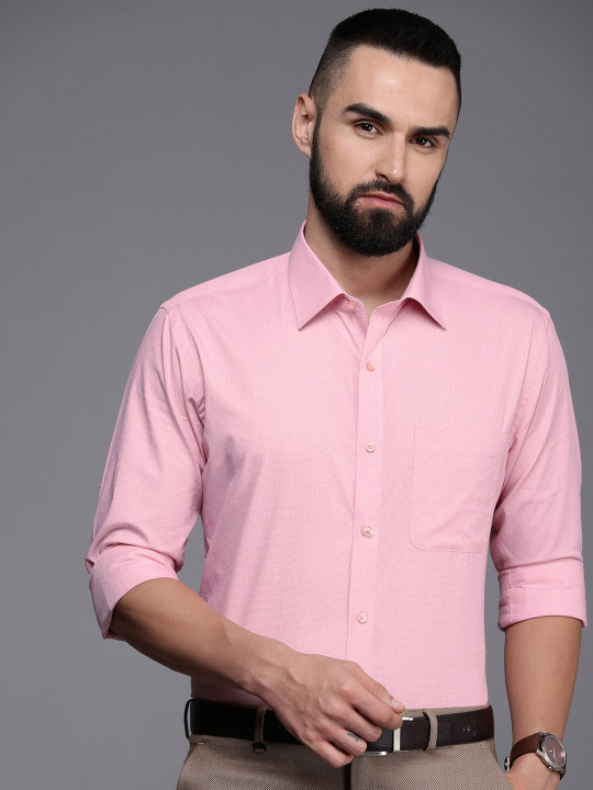 Raymond Slim Fit Pure Cotton Textured Formal Shirt