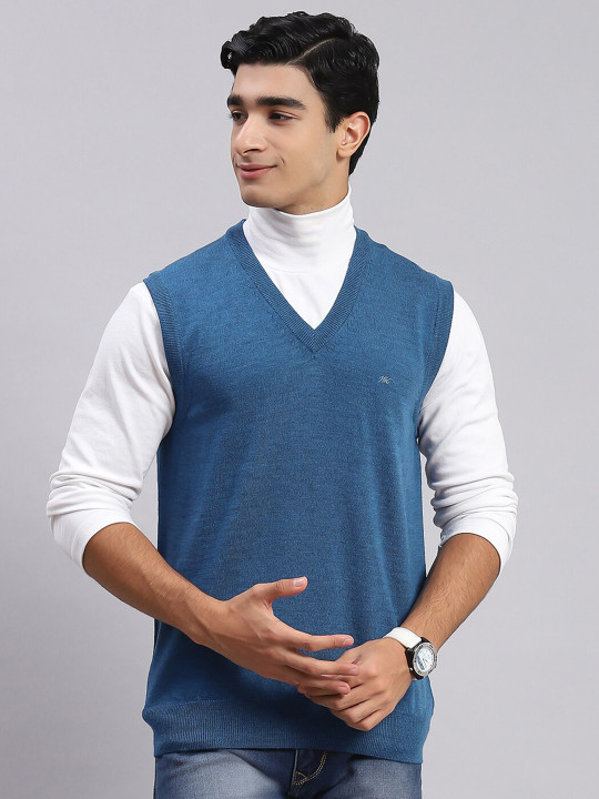 Monte Carlo Men V-Neck Woollen Sweater Vest