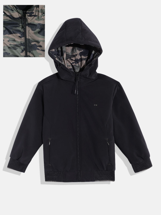 Okane Boys Reversible Hooded Bomber Jacket