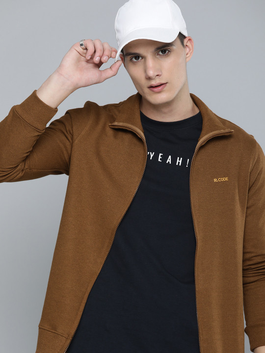 R.Code by The Roadster Life Co. Men High Neck Sweatshirt
