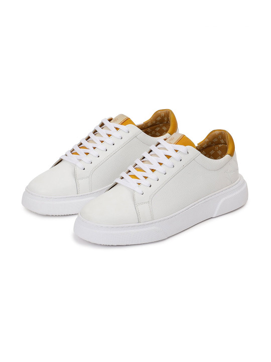 RARE RABBIT Men Rowan Textured Leather Sneakers